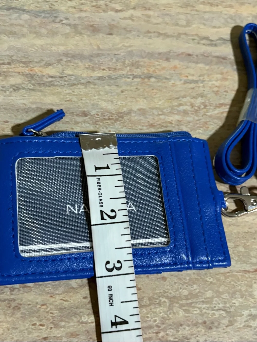 NWOT Nautica Cobalt Blue ID Card Holder with Lanyard